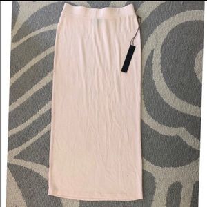 New! Carbon38 Peach Ribbed Midi Skirt